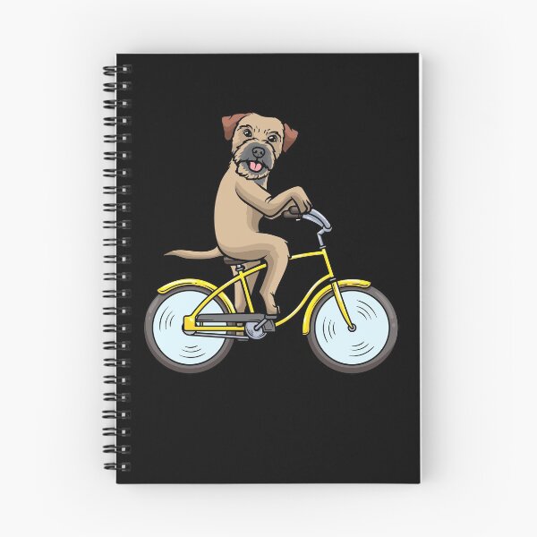 Item preview, Border Terrier Dog With Bicycle Cyclist designed and sold by ZimStar.
