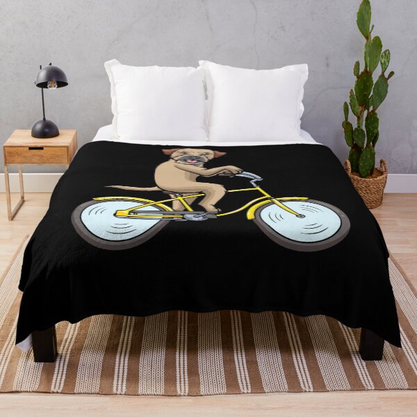 Item preview, Border Terrier Dog With Bicycle Cyclist designed and sold by ZimStar.