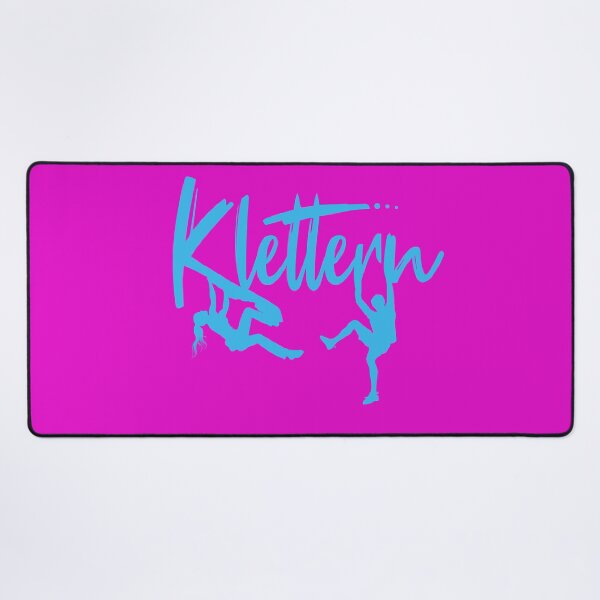 Item preview, Climbing lettering in turquoise and pink with female climbers - climbing gift designed and sold by MadandMean.