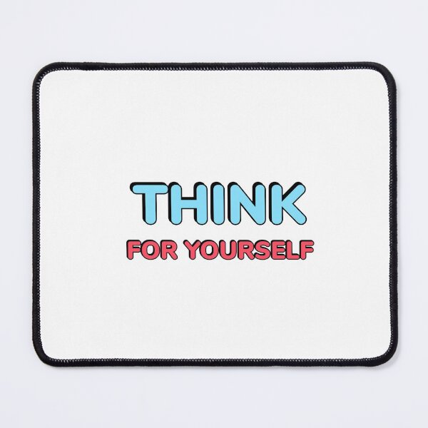 Item preview, THINK FOR YOURSELF red and blue designed and sold by Inspirationmotivation.