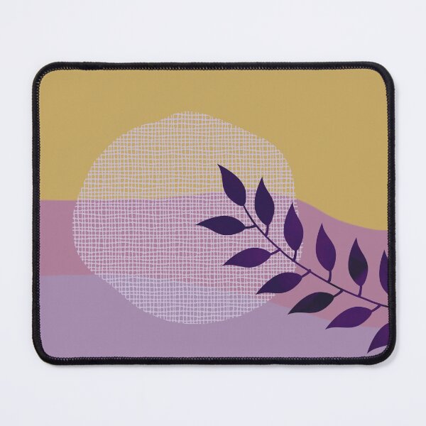 Item preview, Watercolor Leaf Abstraction II Mustard Yellow Purple Lavender Blue designed and sold by QuestingPixel.