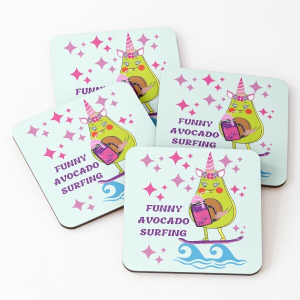 Item preview,  Funny Avocado Surfing designed and sold by Eman4design.