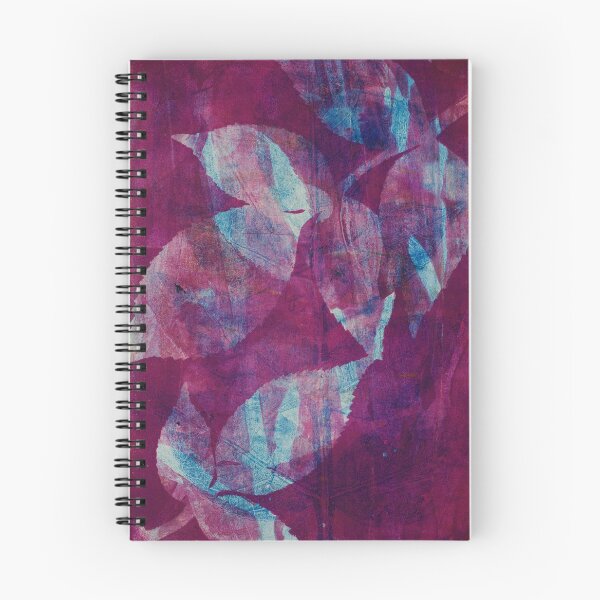 Item preview, Botanical layered monoprint, of real leaves in rich purple, magenta and blue shades.  designed and sold by AliSullivanArt.