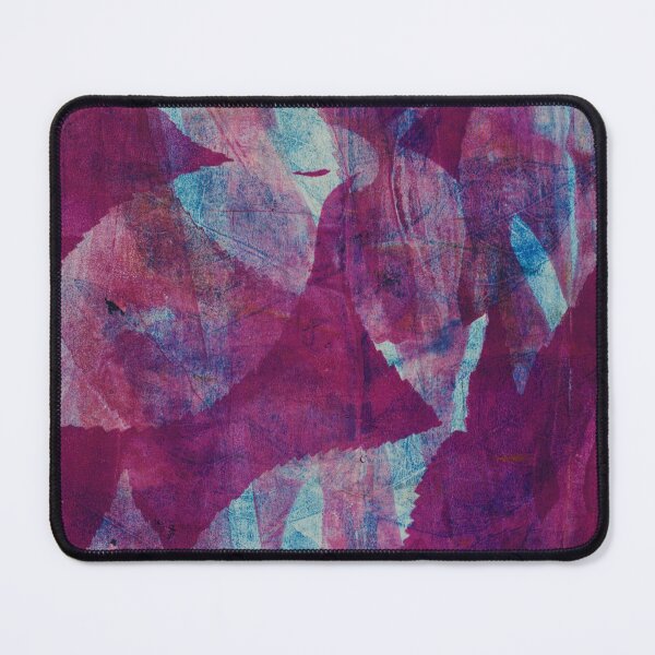 Item preview, Botanical layered monoprint, of real leaves in rich purple, magenta and blue shades.  designed and sold by AliSullivanArt.