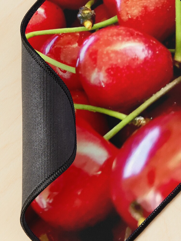Alternate view of Fresh red cherries with dewdrops on them. Healthy lifestyle Mouse Pad