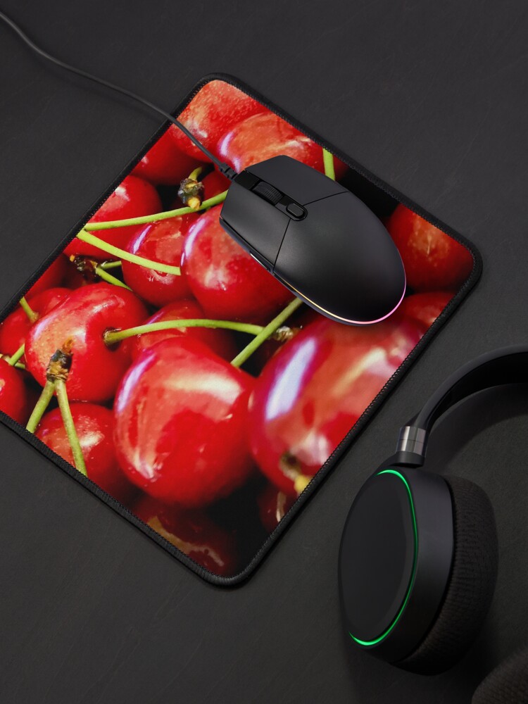 Alternate view of Fresh red cherries with dewdrops on them. Healthy lifestyle Mouse Pad