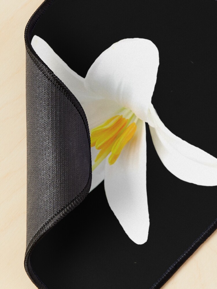 Alternate view of Isolated white lily Mouse Pad