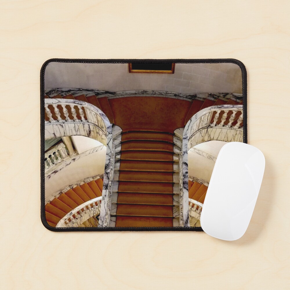 Very old circular staircase seen from above Mouse Pad