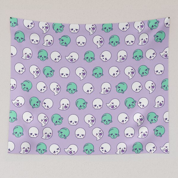 Item preview, Fantasma cansado, zombi, patrón de calavera designed and sold by SugarNBones.