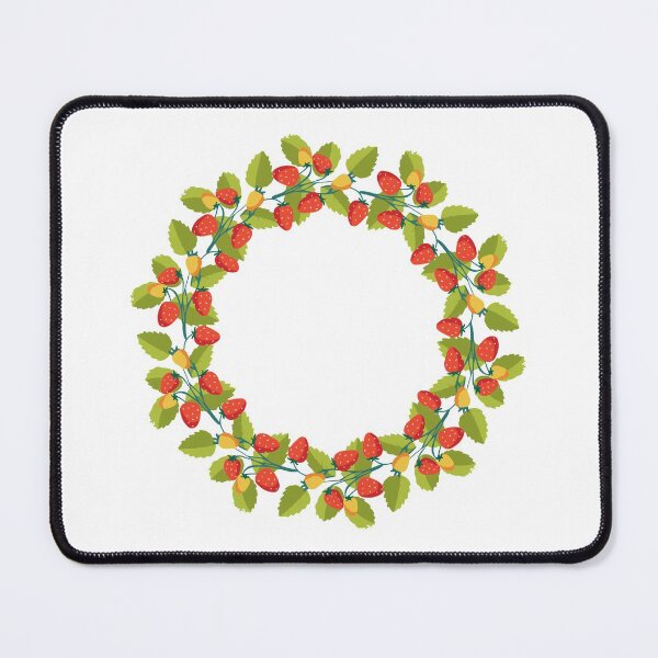 Item preview, Strawberry Flowers Wreath designed and sold by monodesigns.