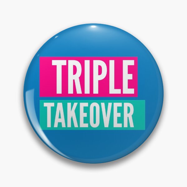 Item preview, Triple Takeover (main logo, blue background) designed and sold by TripleTakeover.