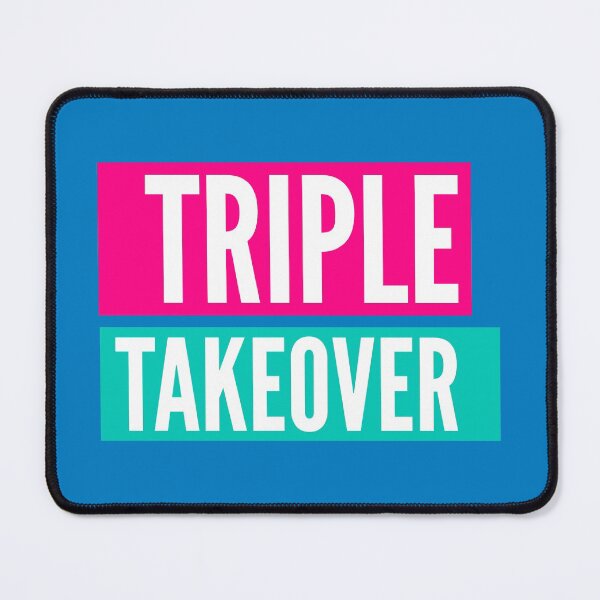 Item preview, Triple Takeover (main logo, blue background) designed and sold by TripleTakeover.