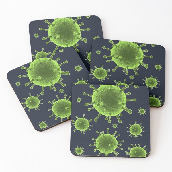 Item preview, Pattern Of The COVIND-19 Coronavirus Virus In Green designed and sold by Phantasmal-2-do.