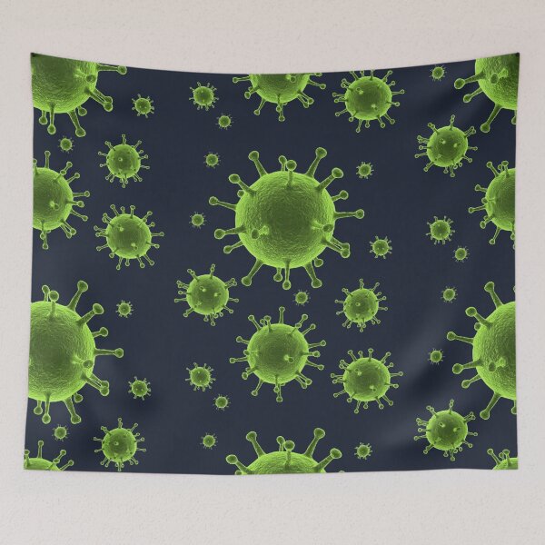 Item preview, Pattern Of The COVIND-19 Coronavirus Virus In Green designed and sold by Phantasmal-2-do.