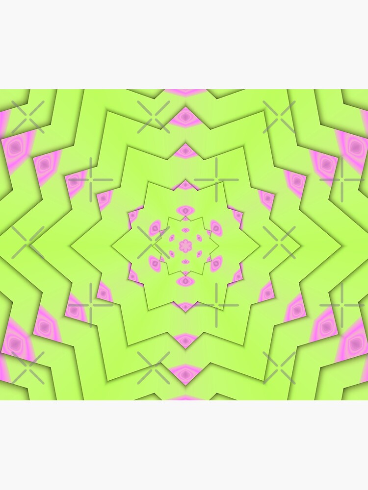 Light neon green and light purple geometric pattern by CWartDesign