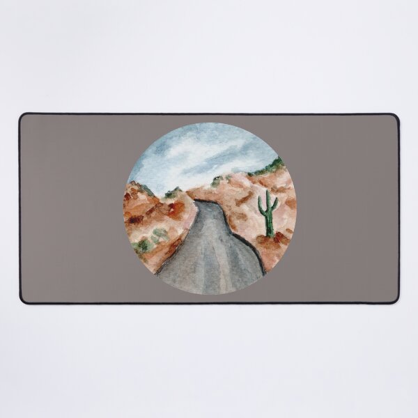 Item preview, Desert Roadtrip - Round - Watercolour Painting designed and sold by Pattokarts.