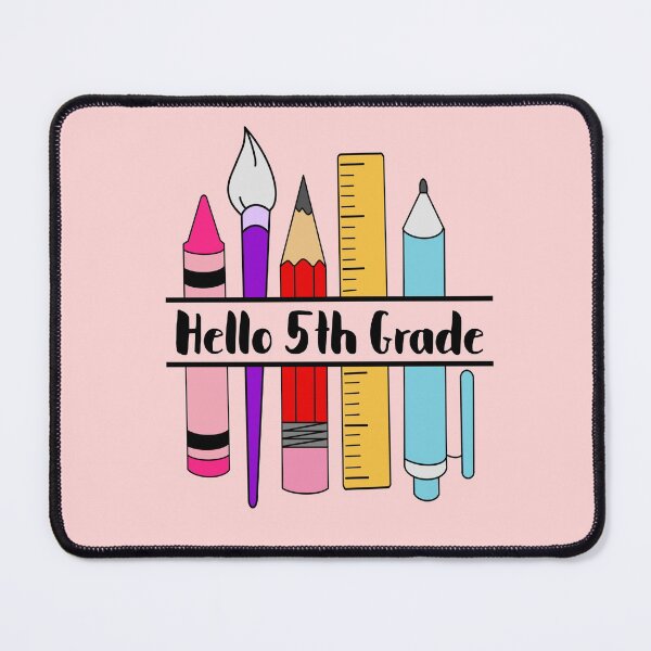 Item preview, hello 5th grade for the first day back to school  designed and sold by champagnemoment.
