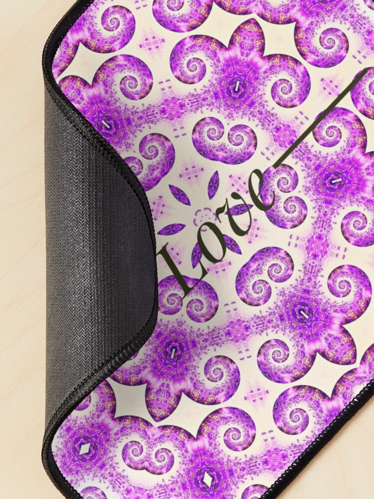 Alternate view of Lavender Love mandala design Mouse Pad