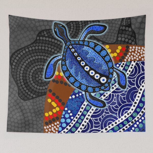 Item preview, Aboriginal Turtle Australia Map designed and sold by viet197.