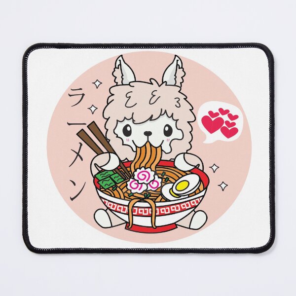 Item preview, Llama Eating Ramen Cute Kawaii Noodles designed and sold by YueHeng Creates ⭐⭐⭐⭐⭐.