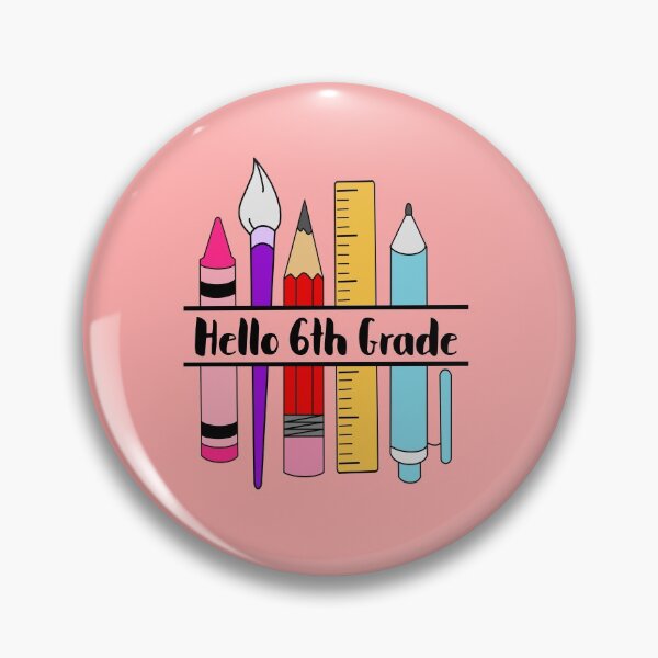 Item preview, hello 6th grade for the first day back to school  designed and sold by champagnemoment.