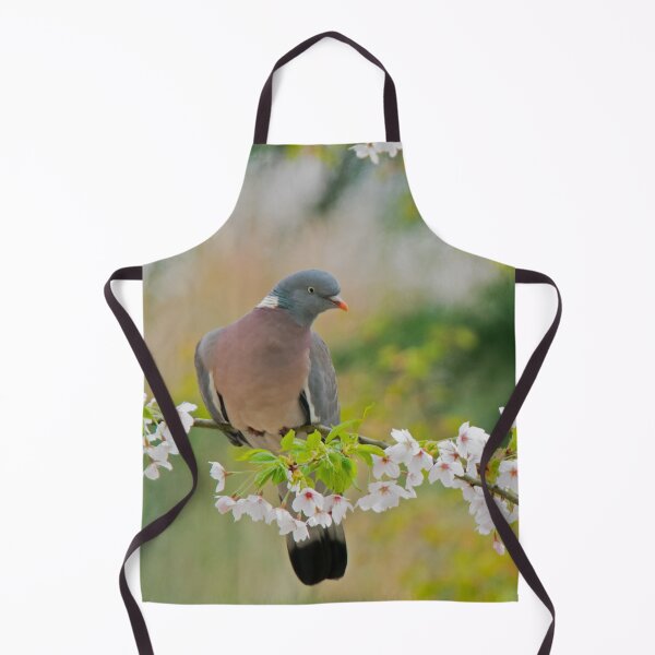 Item preview, Wood pidgeon on a blossom branch designed and sold by Elvira Draat.