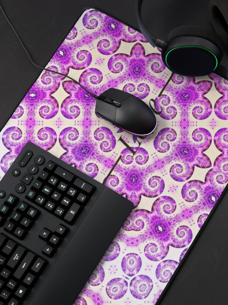 Alternate view of Lavender Love mandala design Mouse Pad
