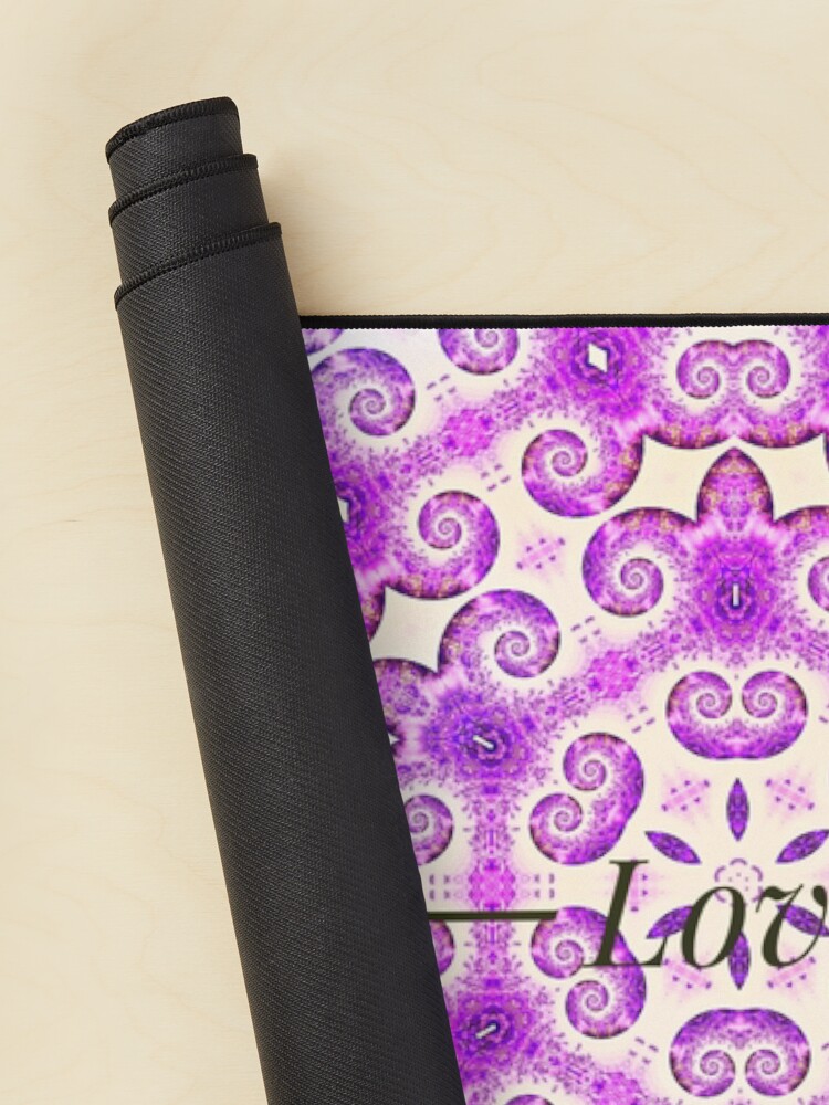 Alternate view of Lavender Love mandala design Mouse Pad