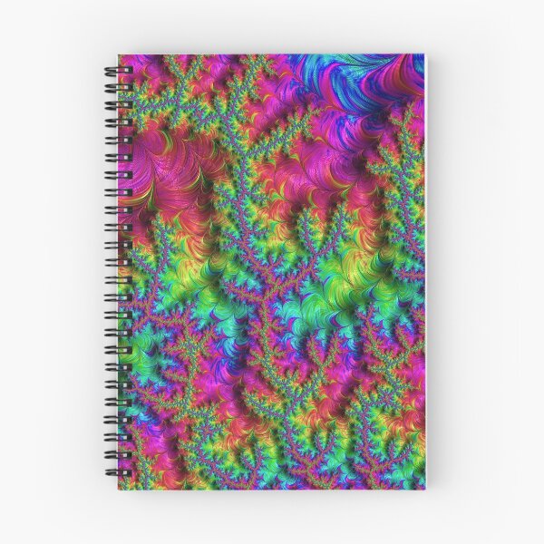Item preview, Vibrant Neon Rainbow Groovy Boho Hippie Branching Fractal Abstract Art designed and sold by Kaleiope Studio.