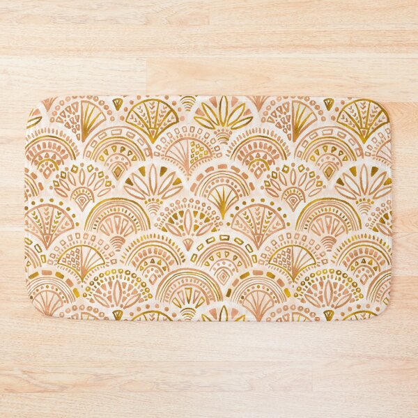 Item preview, Seashell Geometry Pattern in Nude and Gold designed and sold by DeKoro.