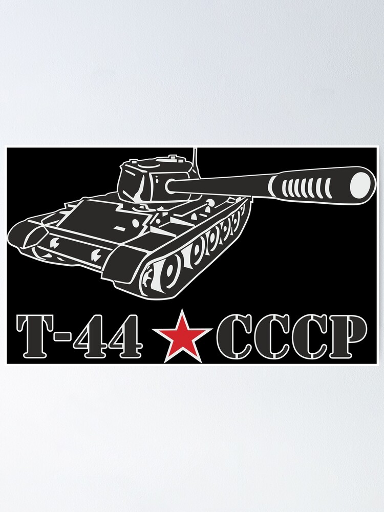 Design for a tanker Soviet medium tank T-44 Poster for Sale by