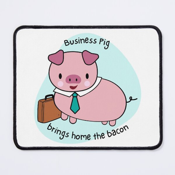 Item preview, Business Pig - Animal pun designed and sold by The Agreeable Raven.