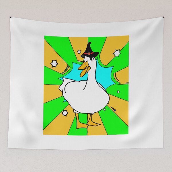 Item preview, Halloween Goose Witch Conjuring Up Duck designed and sold by flofin.