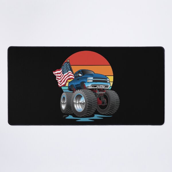 Item preview, Patriotic Big Monster Truck Off-road 4wd Cartoon with USA Flag designed and sold by hobrath.