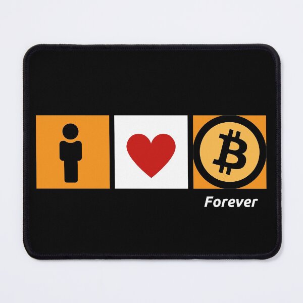 Item preview, I love bitcoin forever with red heart for BTC maximalists black designed and sold by yashik.