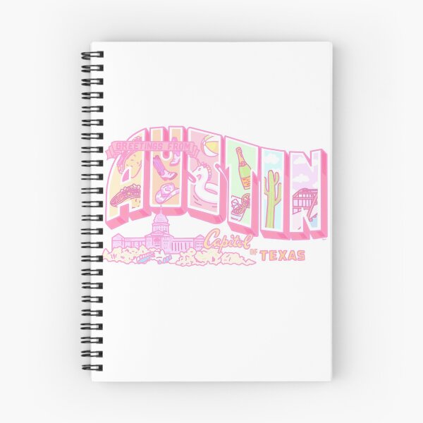 Item preview, Greetings From Austin in Pink | The State Collection | Tesni Alys Designs designed and sold by Tesni Alys.