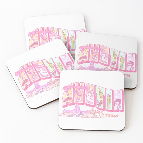 Item preview, Greetings From Austin in Pink | The State Collection | Tesni Alys Designs designed and sold by Tesni Alys.
