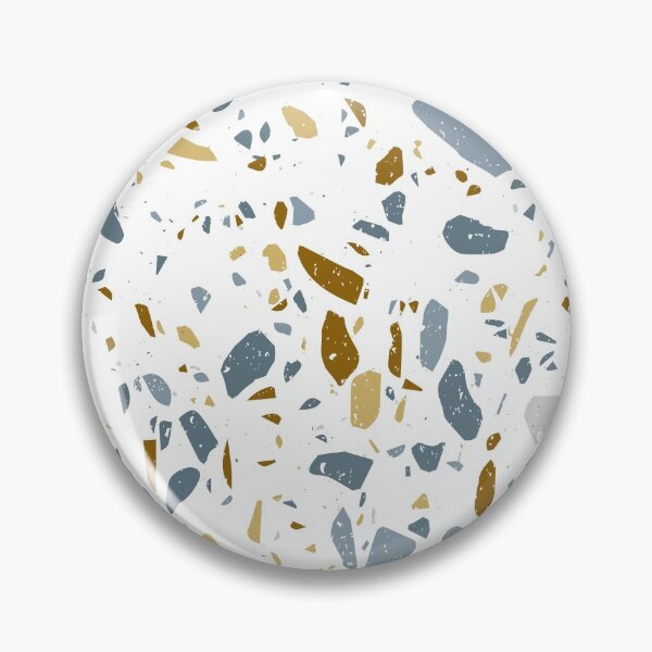Item preview, Modern White, Blue and Brown Terrazzo Pattern designed and sold by thesnowwhyte.