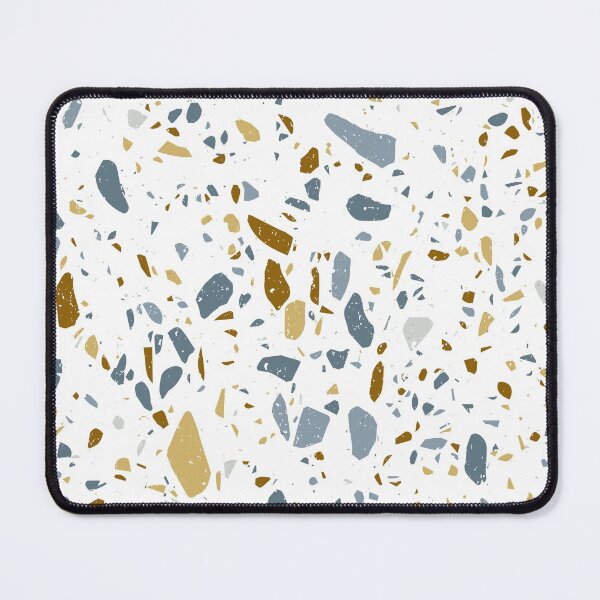 Item preview, Patrón moderno de terrazo blanco, azul y marrón designed and sold by thesnowwhyte.