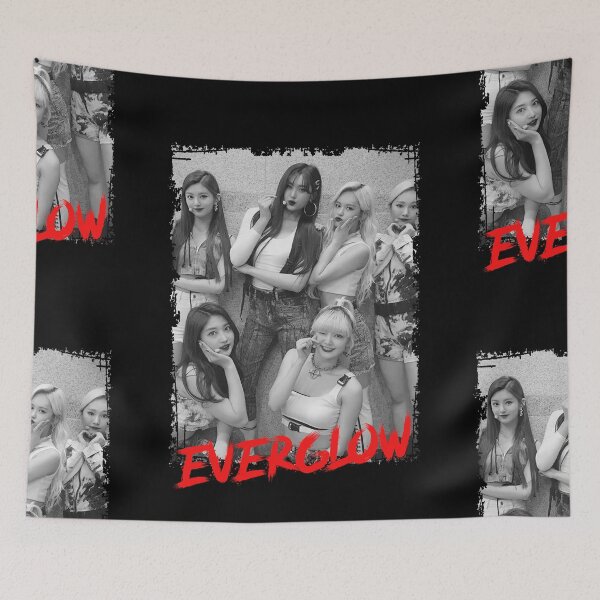 Item preview, Everglow Kpop Group Members Black and White Korean Kpop RGB Color Design designed and sold by Piosenka Art.