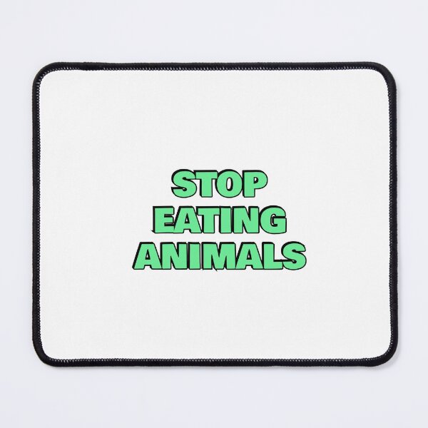 Item preview, STOP EATING ANIMALS green vegan designed and sold by Inspirationmotivation.
