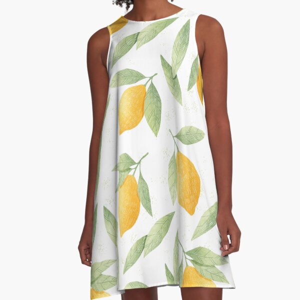 Item preview, Yellow lemons pattern designed and sold by helga-wigandt.