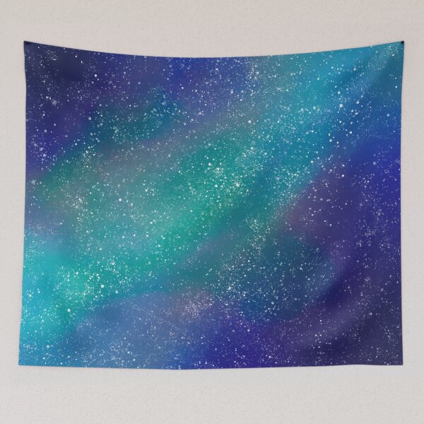 Item preview, Blue and Green Nebula Galaxy Art designed and sold by ArtfulBonBon.