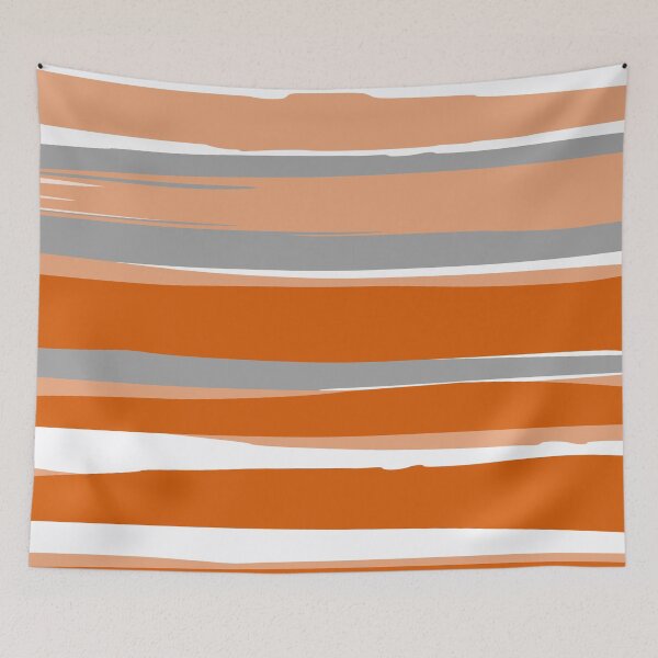 Artikelvorschau, Stripes Abstract, Orange and Grey entworfen und verkauft von meggydesigns.