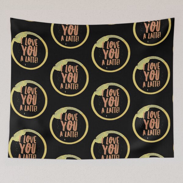 Item preview, Cute coffee lover quote. I love you a latte. Caffeine lover design.  designed and sold by efenem.