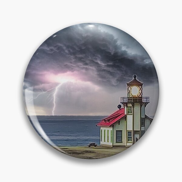 Item preview, California Coast Lighthouse as Storm Approaches designed and sold by Sailmates Reflections.