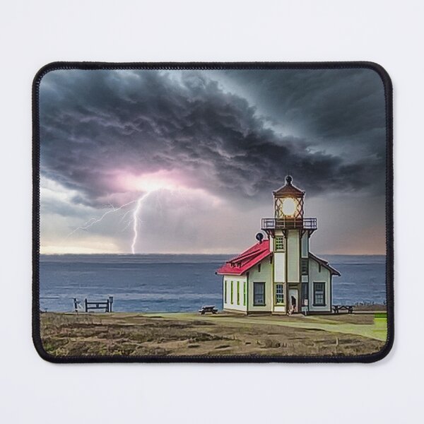 Item preview, California Coast Lighthouse as Storm Approaches designed and sold by Sailmates Reflections.