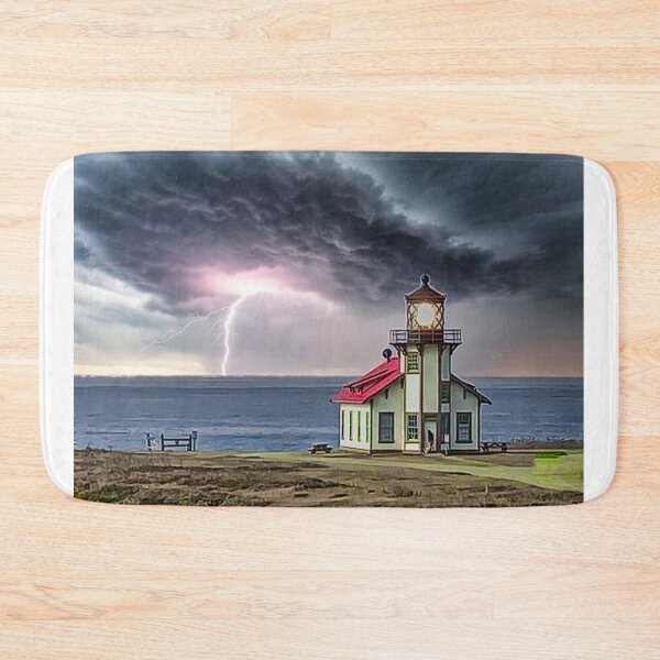 Item preview, California Coast Lighthouse as Storm Approaches designed and sold by Sailmates Reflections.