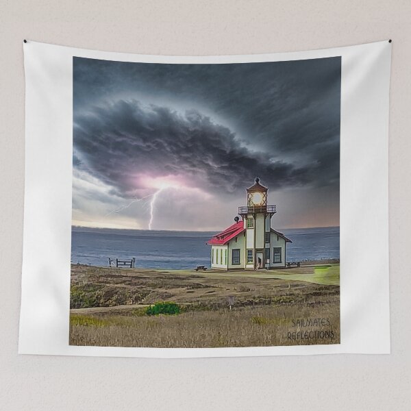 Item preview, California Coast Lighthouse as Storm Approaches designed and sold by Sailmates Reflections.