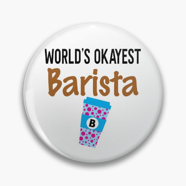 Item preview, World's Okayest Barista Monogram B designed and sold by ZiesMerch.